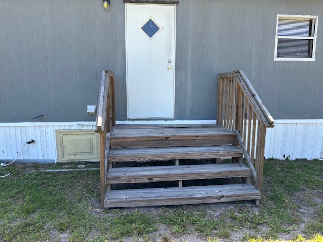 back steps entry to laundry room