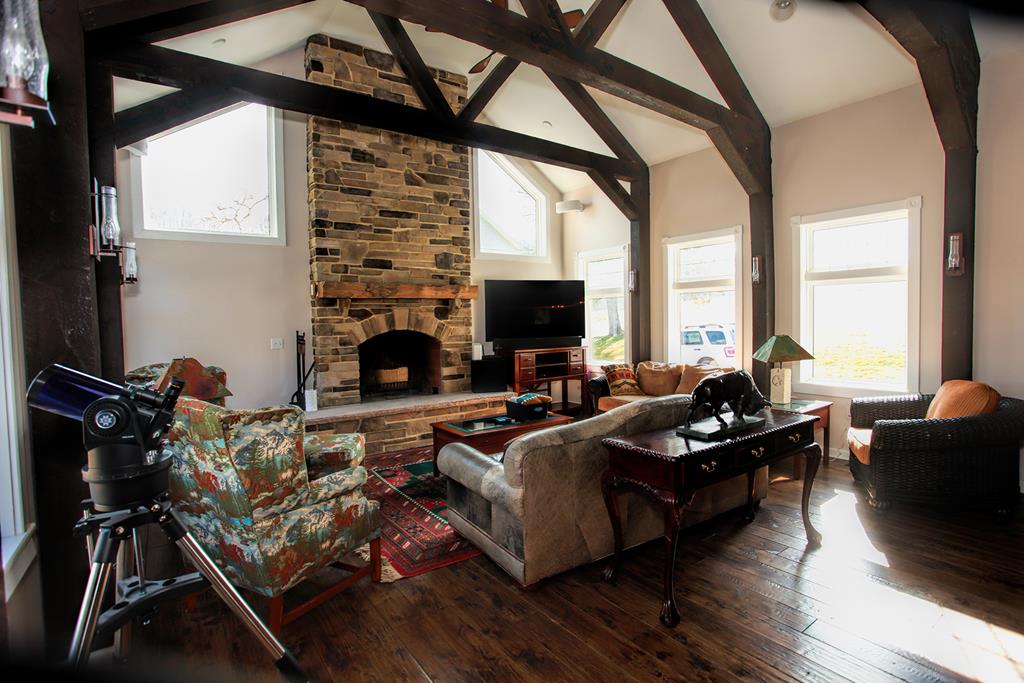 Ash Beams, Hickory Hardwood floors